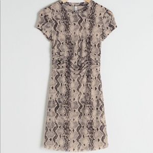 Snake print mesh dress// size 2 (fits like an xs)